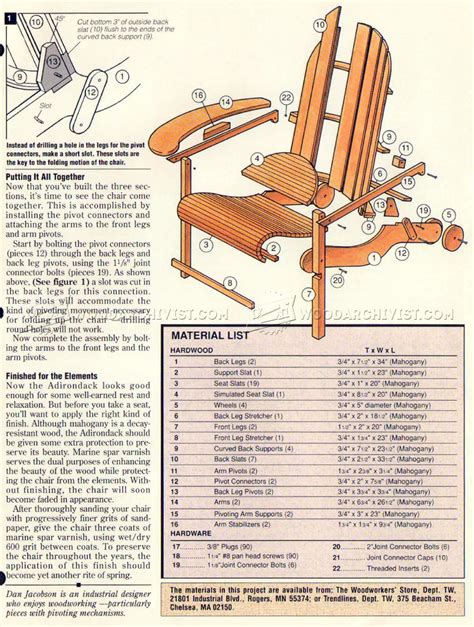 974 Folding Adirondack Chair Plans 4 