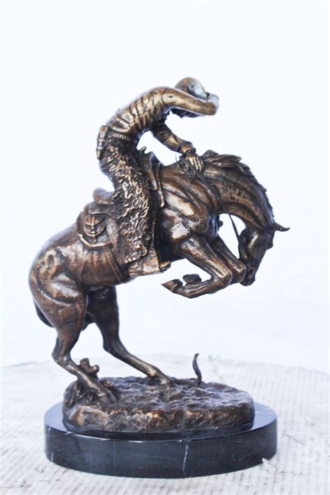 Frederic Remington Replica Rattlesnake Bronze Statue Size 9l X 6w