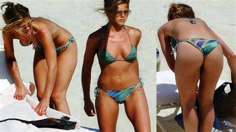 Jennifer Aniston Flaunts Her Assets In A Skimpy Bikini Youtube