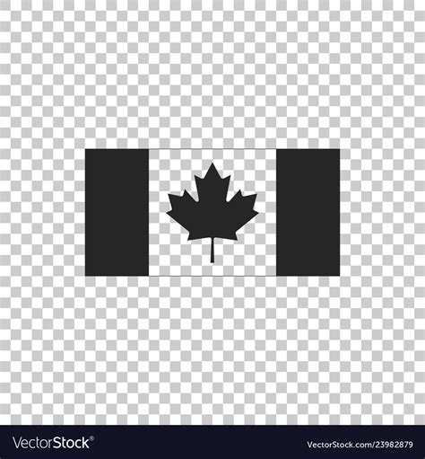 Canada Flag Icon On Transparent Background Vector Image