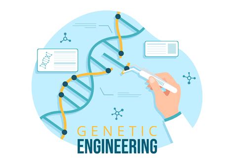 Genetic Engineering And Dna Modifications Illustration With Genetics