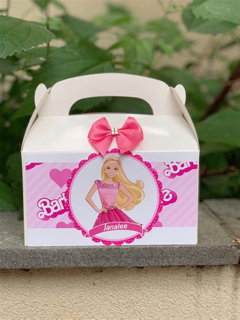 Barbie Favor Boxes Pack Of 12 Personalized Treat Boxes Etsy