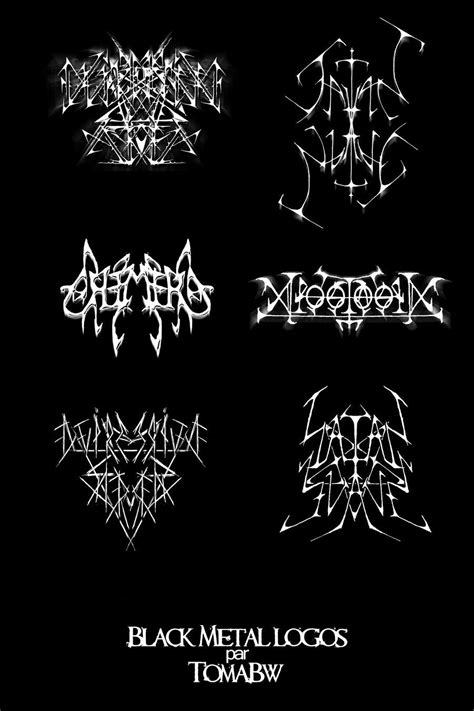 Black Metal Logos 2 By Tomabw On Deviantart Black Metal Metal Band