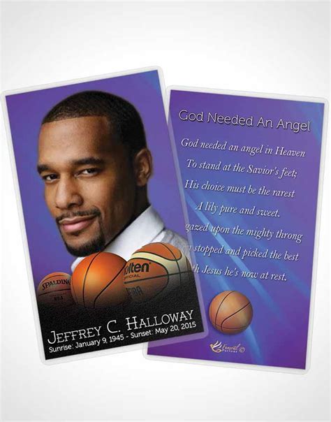 Booklet Memorial Folder Deep Ocean Basketball Lover Dark Funeralparlour