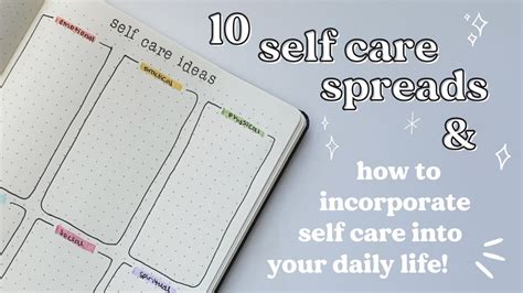 10 Self Care Spreads For Your Bullet Journal How To Incorporate Self