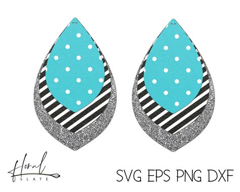 Earring Svg Files For Cricut Tear Drop Layered Stacked Faux Etsy In