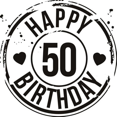 Happy 50th Birthday Images Free Download On Clipartmag