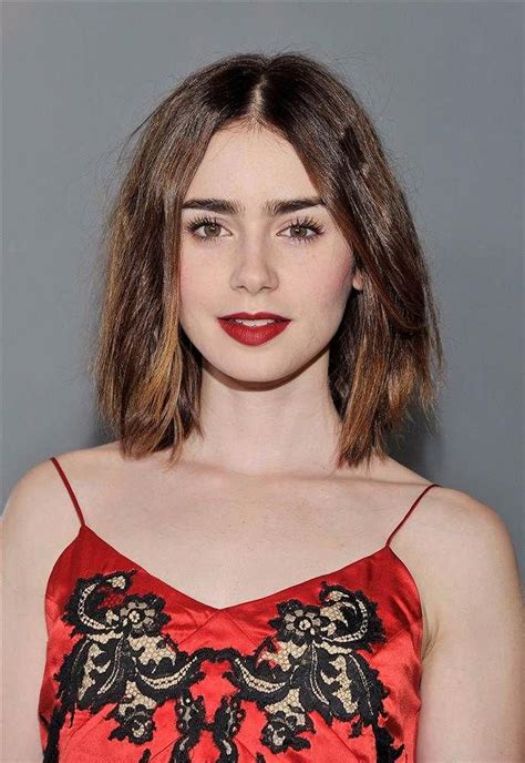 Lily Collins Lily Collins Hair Short Hair Styles Lily Collins Makeup