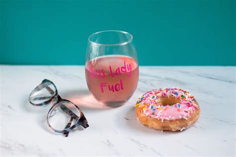 boss lady fuel stemless wine glass boss babe fuel stemless etsy