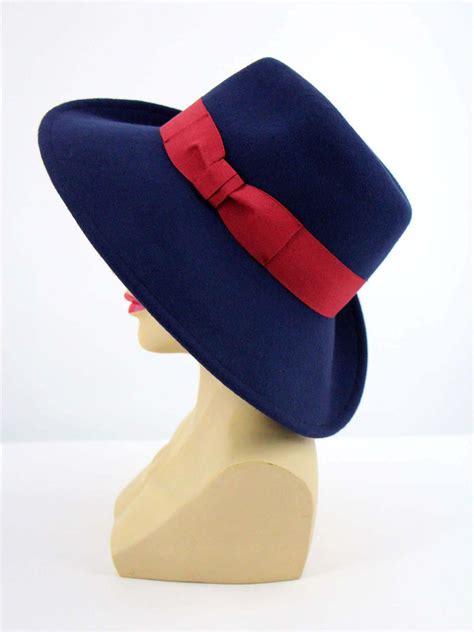 Navy 1940s Vintage Style Tilt Hat Revivalvintage