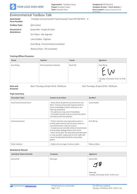 The worker doing the job. Free Toolbox Talks Pdf - hapdf