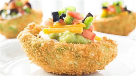 Spicy 7 Layer Dip Stuffed Fried Avocados Recipe