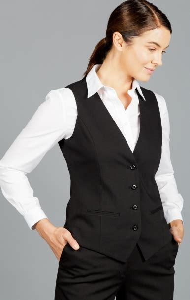 Womens Suit Waistcoat Womens Washable 4 Button Waistcoat