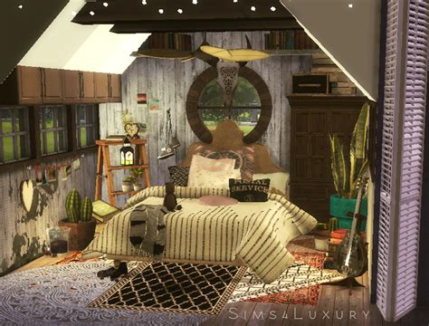Sims 4 Mods Download Lots Bohemian Bedroom Bohemian Bedroom Sims