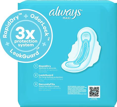 Always Maxi Feminine Pads For Women Size 2 Long Super Absorbency With