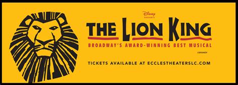 The Lion King Musical Tickets Eccles Theater In Salt Lake City