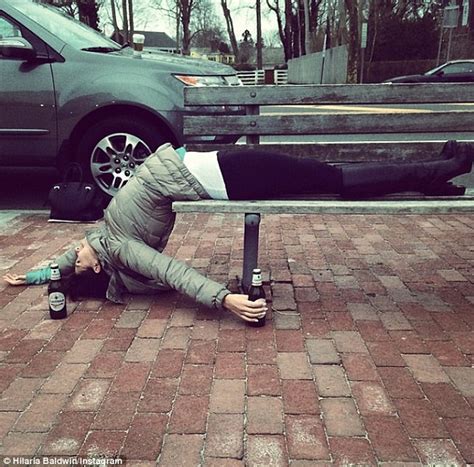Hilaria Baldwin Passes Out On A Park Bench With Guinness In Hand For