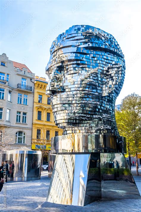 Prague Czech Republic October 26 2019 The Head Of Franz Kafka Aka
