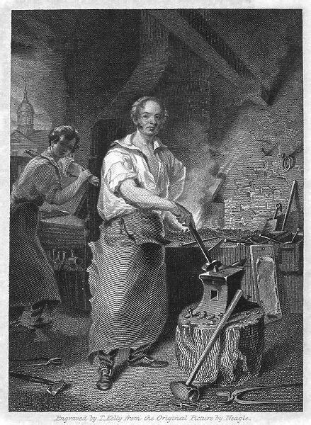 Neagle Blacksmith 1829 Pat Lyon At The Forge For Sale As Framed