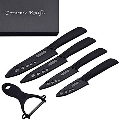 Ceramic Knife Set 5 Pieces Professional Chef Knives With Sheaths