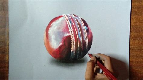 Time Lapse Drawing A Cricket Ball Youtube