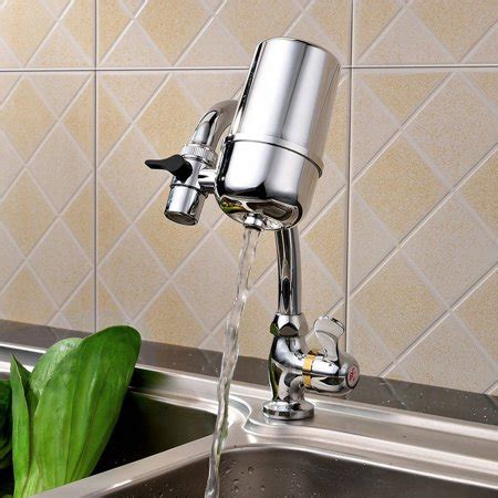Therefore, we consider faucet filters to be a great complement to a standard pitcher. Faucet Water Filter, Chrome, Vertical, Tap Water Filter ...