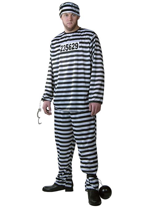 Mens Prisoner Costume Prison Jumpsuit Costumes