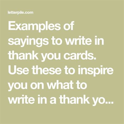 Thank You Card Sayings Phrases And Messages Thank You Card Sayings
