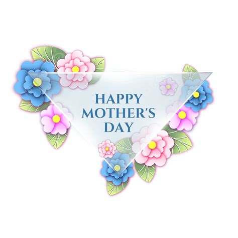 Mothers Day Border Png Image Color Mothers Day Flower Border Glass