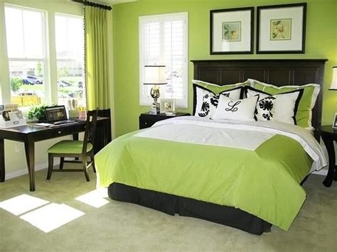 Natural Green Color Schemes For Modern Bedroom And Bathroom Decorating