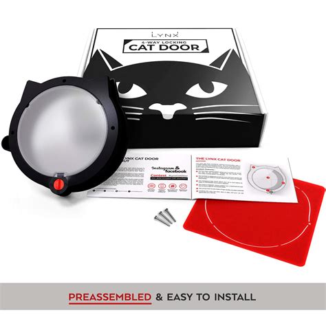 However, if you are considering to move or travel. LYNX Free Kitty Cat Door for Pets - 4 Way Locking Cat Flap ...