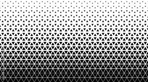 Halftone Triangle Abstract Background Black And White Vector Pattern