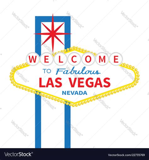 Welcome To Fabulous Las Vegas Sign Icon Classic Vector Image