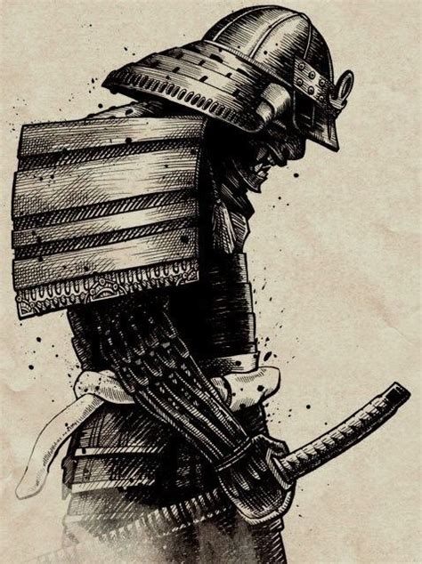 Shinigami Daiko Arte Samurai Samurai Desenho Tatuagem Samurai