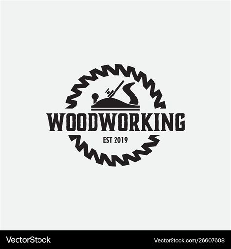 Woodworking Logo Design Template Isolated Vector Image