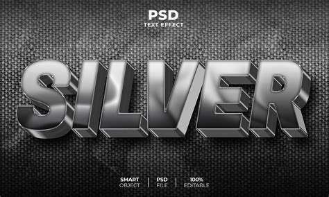 Artstation 3d Silver Psd Fully Editable Text Effect Layer Style Psd