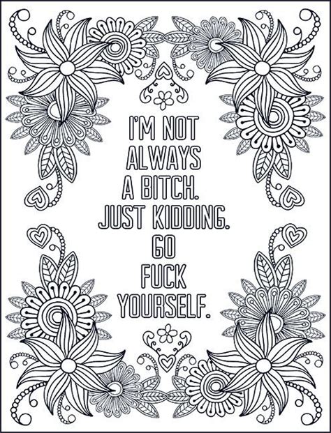Pin On Free Printable Swear Word Adult Coloring Pages