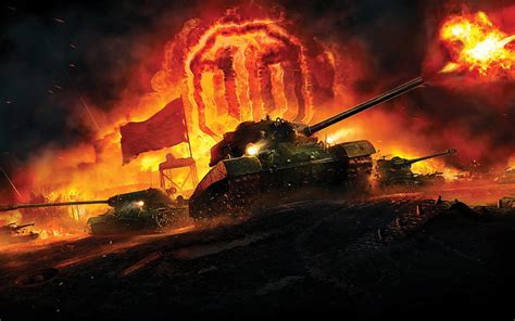 Wot tanques fuego póster mundo de tanques juegos de 2018 Fondo de
