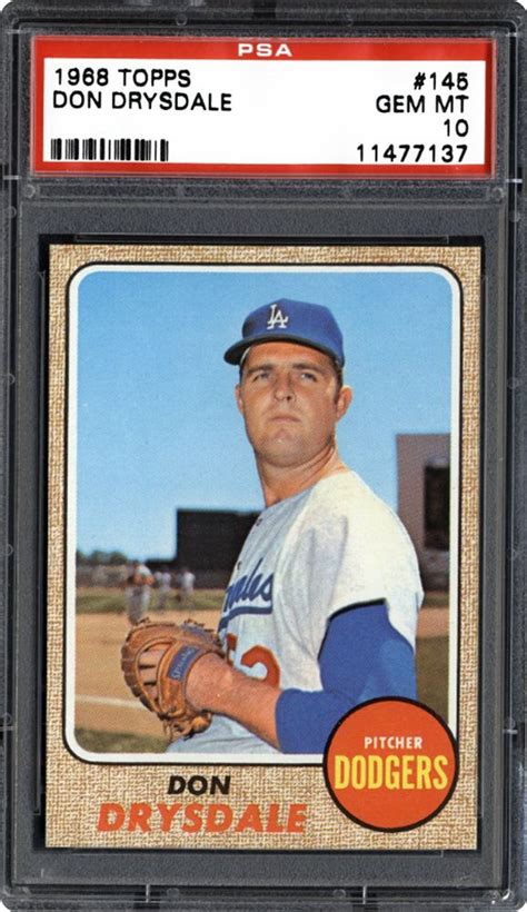 1968 Topps Don Drysdale Psa Cardfacts®