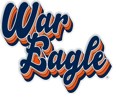 Aub War Eagle Script Decal Alumni Hall