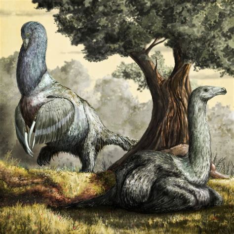 The Pigeon Like Therizinosaurus Paleoart By Mark Witton Rdinosaurs