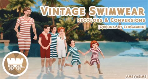 The Sims 4 Vintage Swimwear Recolors Micat Game