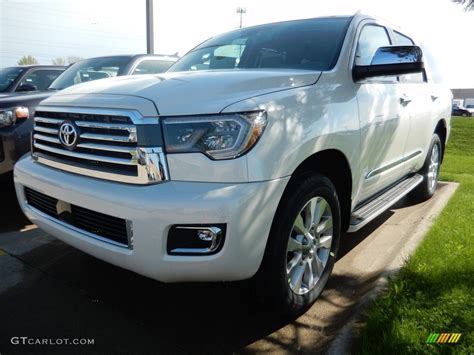 The 2018 toyota sequoia comes with the following trim options: 2018 Blizzard White Pearl Toyota Sequoia Platinum 4x4 #127169109 | GTCarLot.com - Car Color ...