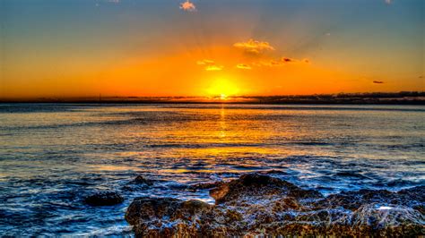 Download Wallpaper 2560x1440 Sunset Horizon Sea Surf Hawaii Ocean Widescreen 169 Hd Background