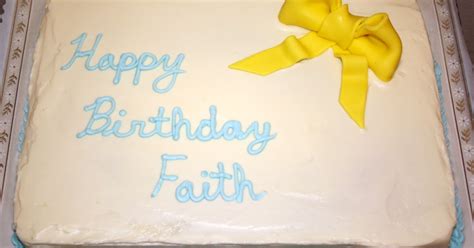 Jacquelines Sweet Shop Happy Birthday Faith Sheet Cake