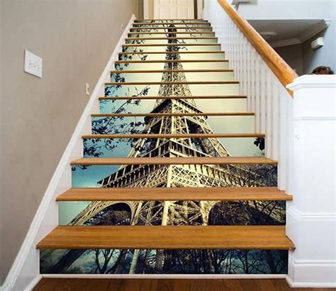 3d Eiffel Tower 1503 Stair Risers Stair Risers Stairs Photo Mural