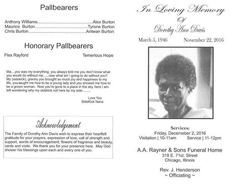 Dorothy Ann Davis Obituary Aa Rayner And Sons Funeral Home Hot Sex