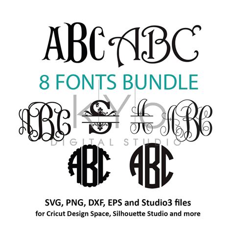 Monogram Fonts For Cricut Free Cricut Design Space Comes With A Few