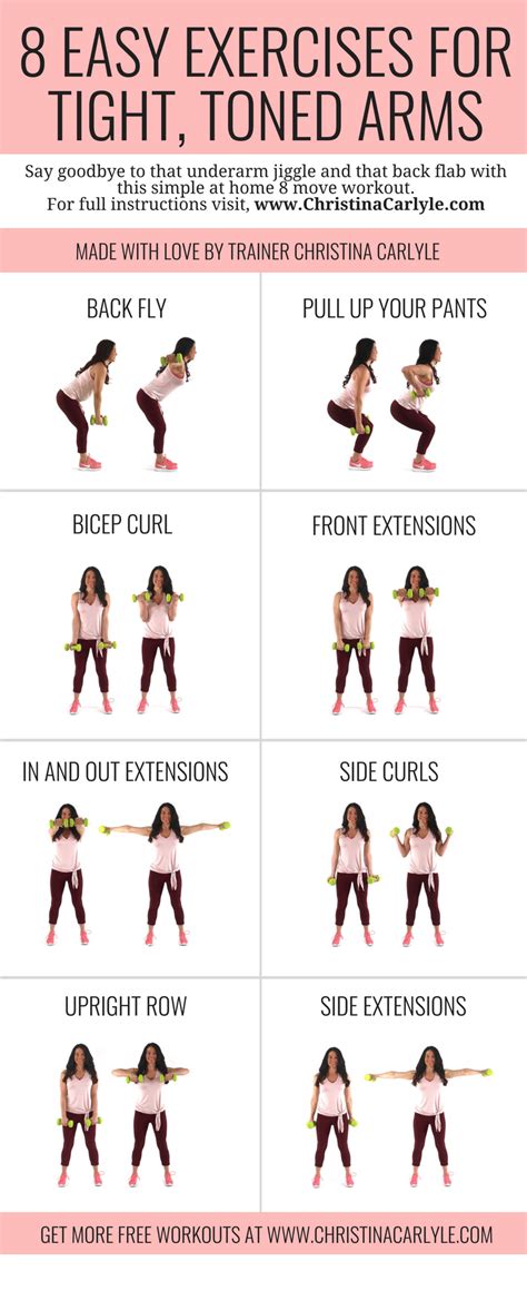 Easy Arm Exercises With Weights For Women To Get Tight Toned Tiny Arms
