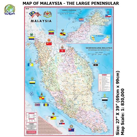Large Map Of Malaysia Maps Of The World